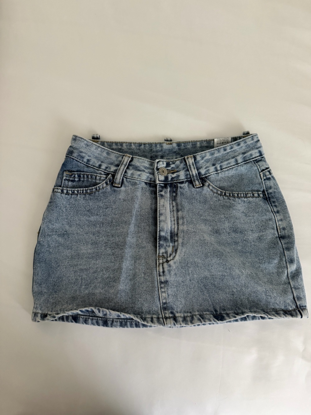 Women’s High-Waist Light Wash Denim Jean Skirt